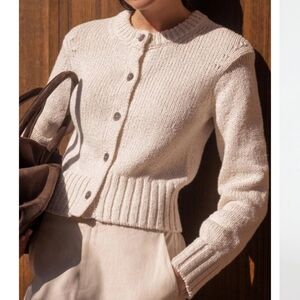 Brochu Walker The Mills Cardigan Small Almond Cotton